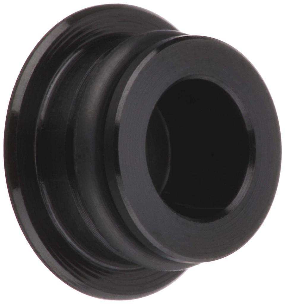 Avail Reel Aluminum GM Knob Cap with Hole Black Knob_cap_gm_hole_blk