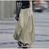 Autumn Casual Long Skirt Women's plus Size A- line Skirt High Waist Slimming Dancing Long Swing Skirt