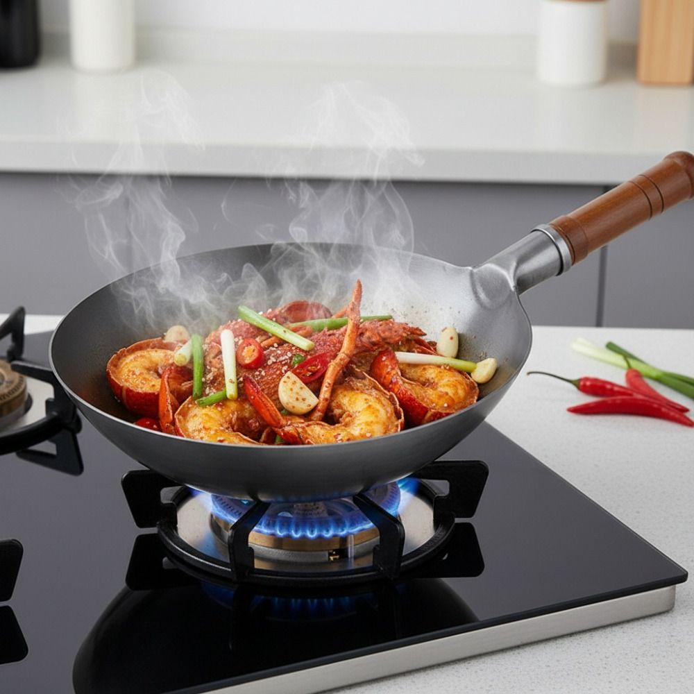 Universal Chinese Traditional Frying Wok No Coating Non-stick Pan Cooking Pot  Chinese Restaurant