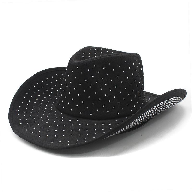 Style Western Cowboy Hat With Rhinestone Design For Men Women Fashion Accessory
