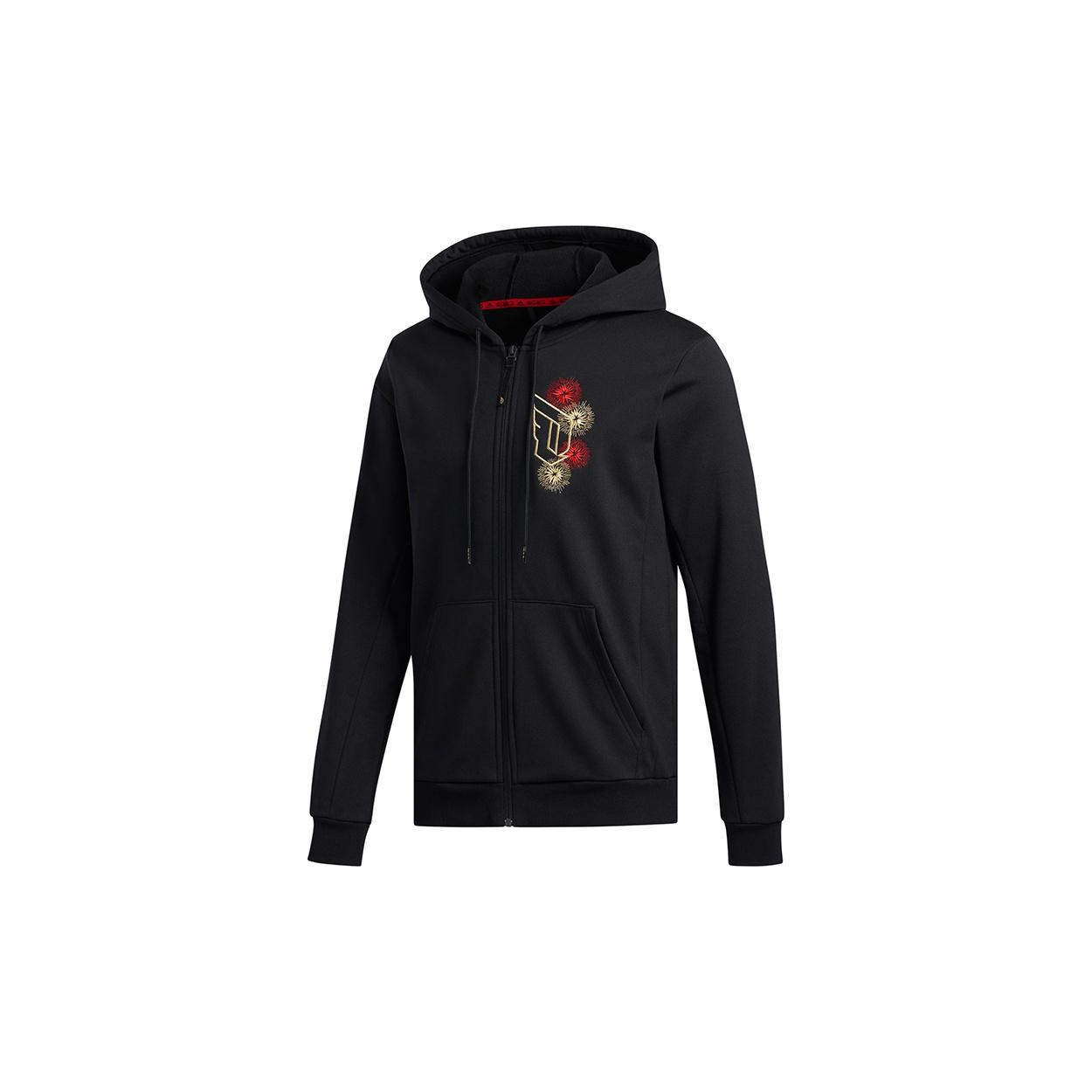 adidas CNY DAME FZ HD Basketball Sports Hooded Jacket Men Black Men s FH7701 M