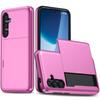 Armor Slide Kartenetui für Samsung Galaxy S25 Edge S24 S23 S22 S21 S20 Ultra S24 S23 FE Kartensteckplatzhalter Abdeckung Brieftasche Schiebeabdeckung