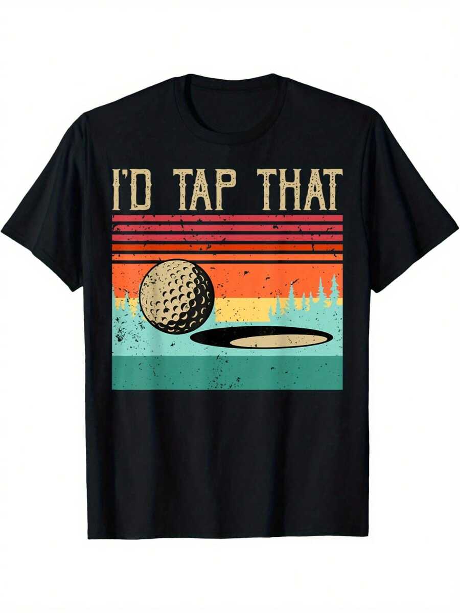 

Vintage Golfer Retro Sunet Golf I d Tap That Funny Golf Unisex s T-Shirt XL