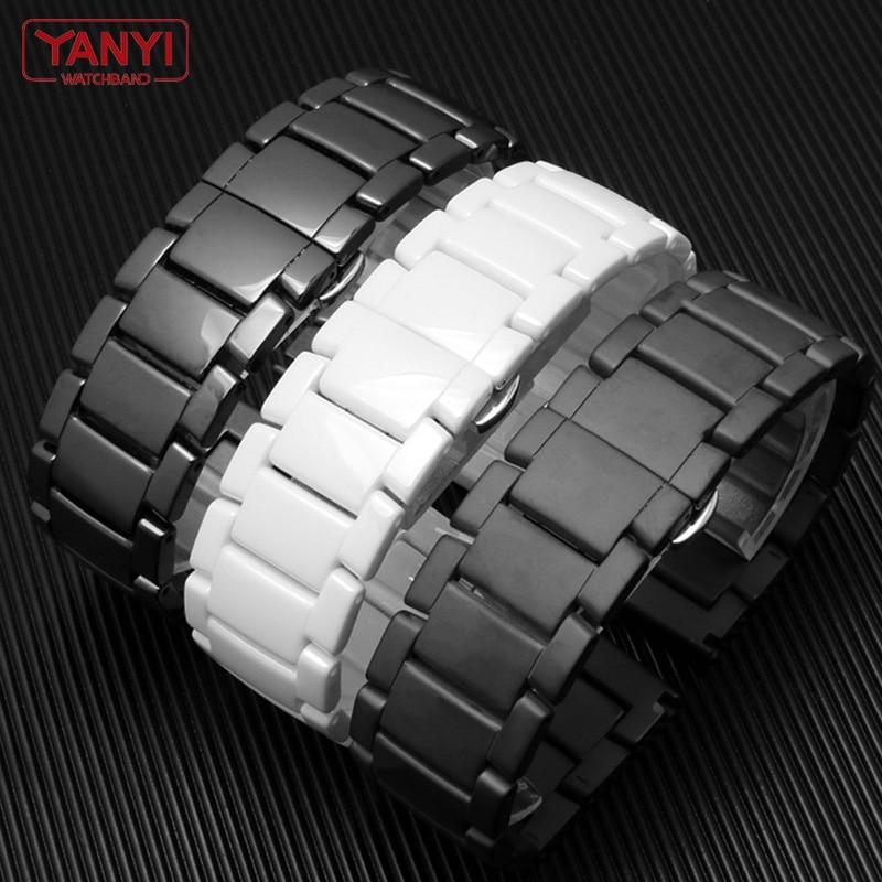 Keramický řemínek na hodinky 22 mm pro AR1507 AR1508 AR1509 řemínek na hodinky pro Samsung Galaxy Watch S3 Gear 46 mm Řemínky na náramek Huawei Watch