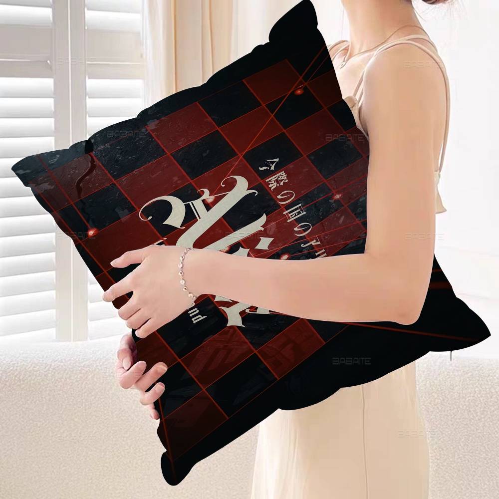 Hot TV Alice In Borderland Pillow Covers Cartoon Sofa Decorative Home Double-sided Printing Short Plush Cute Cushion Cover
