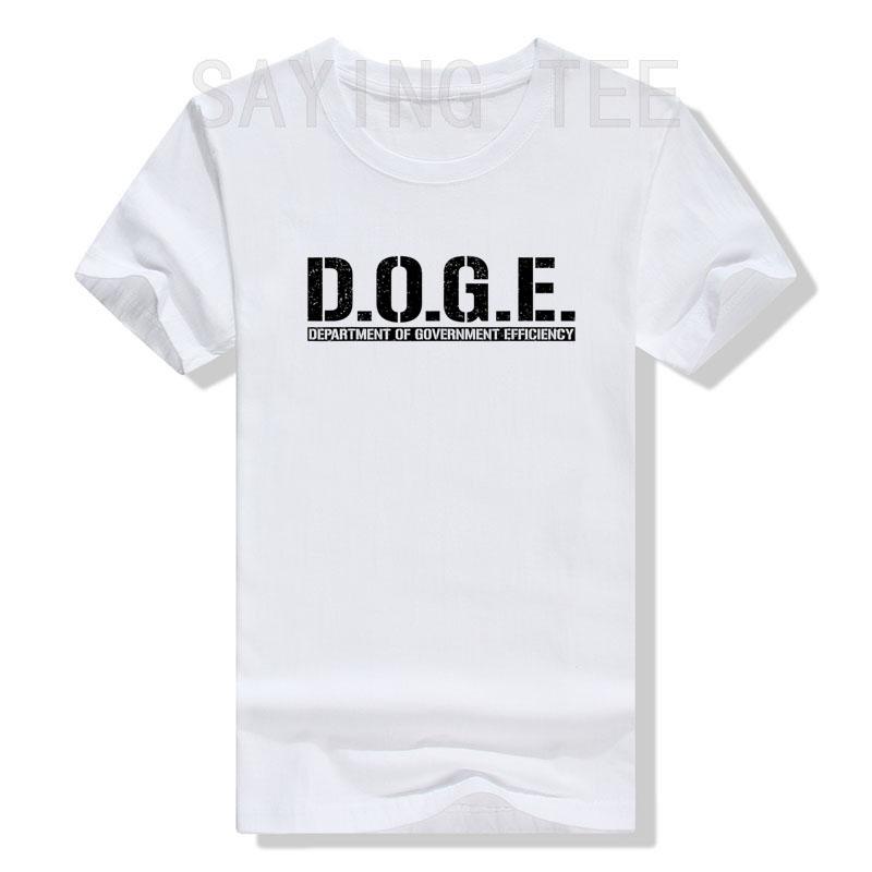 DOGE D.O.G.E. ODDĚLENÍ VLÁDNÍ EFEKTIVITY Tričko Humor Vtipná Písmena Potisk Nápisové Tričko Grafický Outfit Top s Krátkým Rukávem
