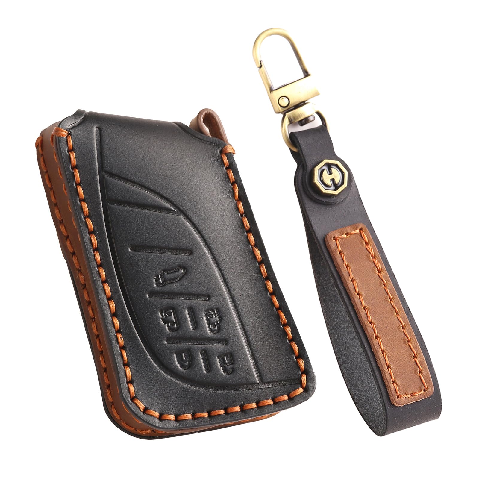 

ontto LS500h RX300 LM500h LM300h ES350 LC500h UX250H NX250 Аксессуары Кожа ручной работы 5 кнопок Черный M чёрный