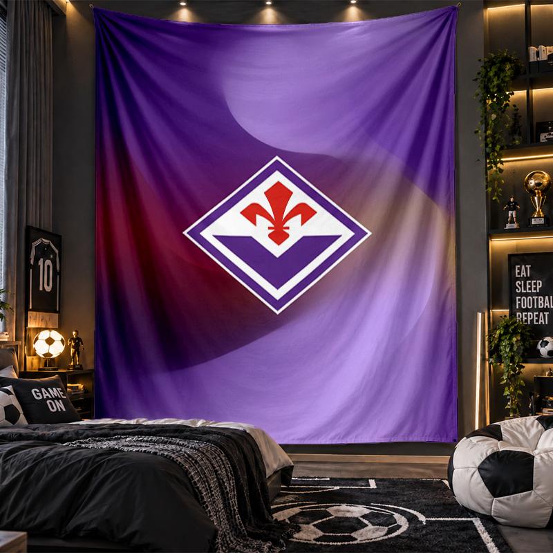Wall Hanging Tapestry Fiorentina FC Print Cloth for Living Room Bedroom Home Decor