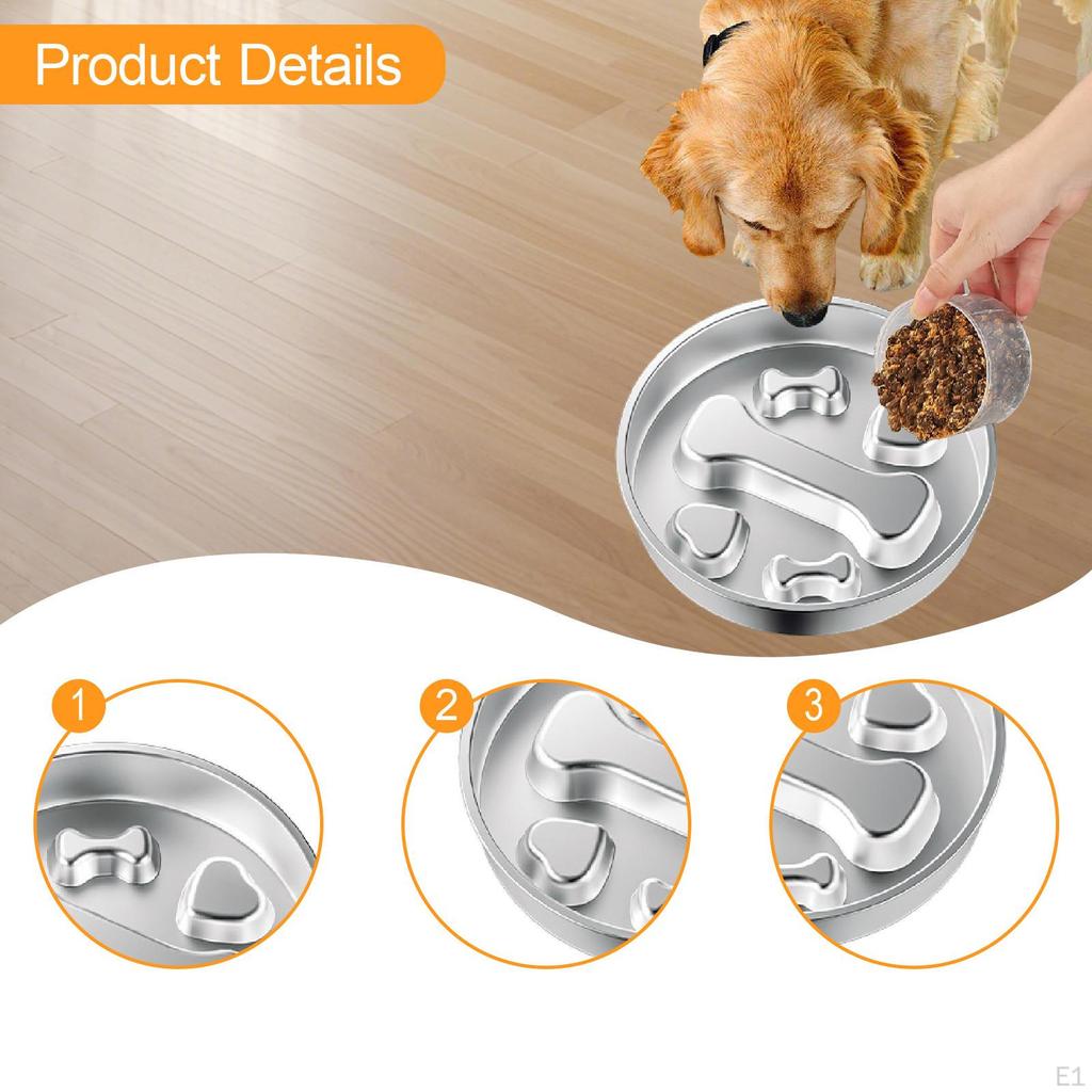 Dog Slow Feeder Bowl Cat Feeding Practical Easy To Clean Non Slip Durability Food Container