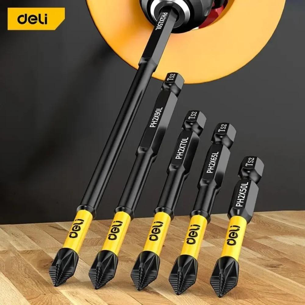 5pcs Non-slip Cross Screwdriver Magnetic Batch Head High Hardness PH2 Screwdriver Bit Screw Driver Impact Drill Bit Hand Tools