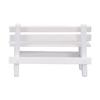 Scale Wooden Dollhouse Bench Miniature Garden Bench with Rounded Beautiful Decorative 112 Model, Corners, White,