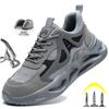 Men Steel Toe Work Shoes Puncture Proof Work Sneaker Lightweight Breathable Casual Safety Boots Male Protective Footwear Boots