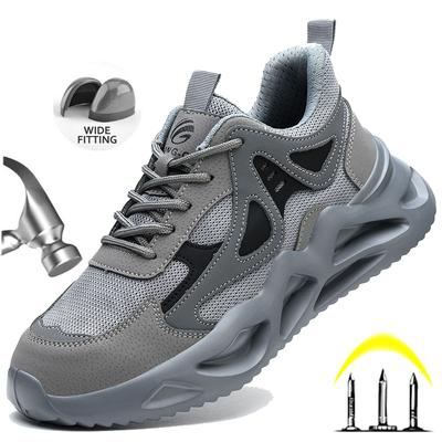 Herren Stahlkappen Arbeitsschuhe Durchstichsichere Arbeitssneaker Leicht Atmungsaktiv Lässige Sicherheitsstiefel Männliche Schutzkleidung Stiefel