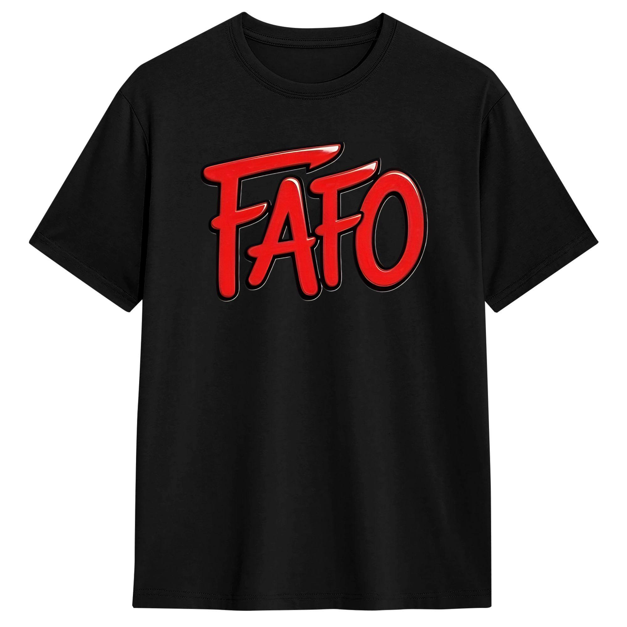 

FAFO Men T Shirt Humor Tees Short Sleeve Crew Neck T-Shirt 100% Cotton Party Clothing 5XL різнокольоровий