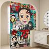 D-Demon Slayer 1pc Shower Curtain Polyester Waterproof Shower Curtain Bathroom Partition Curtain Decoration Accessories
