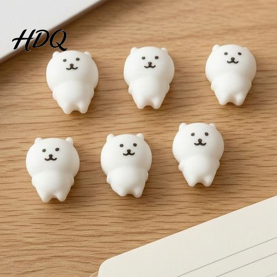 Anxiety Relief Toy 3/4/5/6Pcs Mini Bear Stress Toy, Cartoon White Squeeze Slow Rebound Sensory for Kids Adults, Party Favors