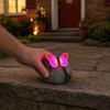 Solar Butterfly Stone Light, Resin Garden Decoration with Natural Stone Look, Soft LED Outdoor Lamp for Lawn Pathway Patio