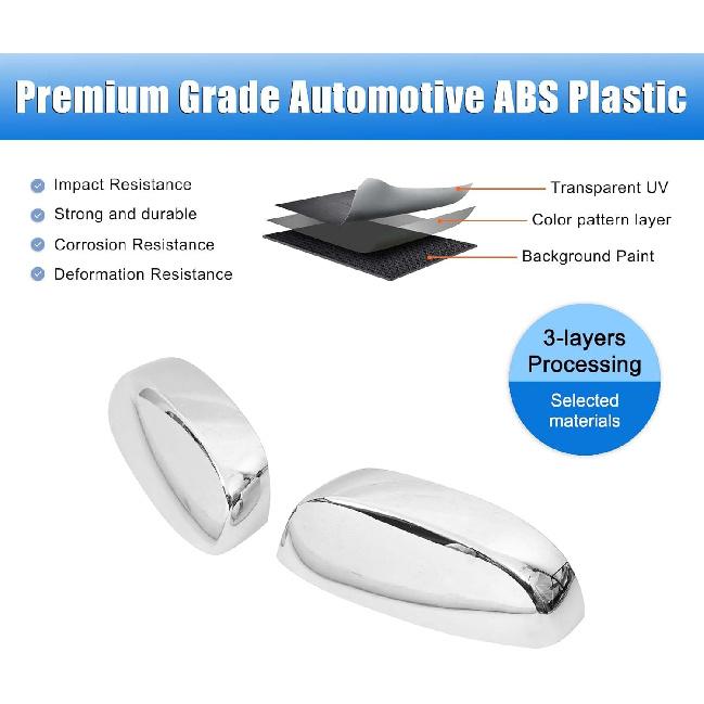 Side Door Mirror Cover Cadillac Escalade 2007-2014, Car Outside Rear View Mirror Housing Protector Cover Cap Trim Accessories ABS Plastic 2PCS