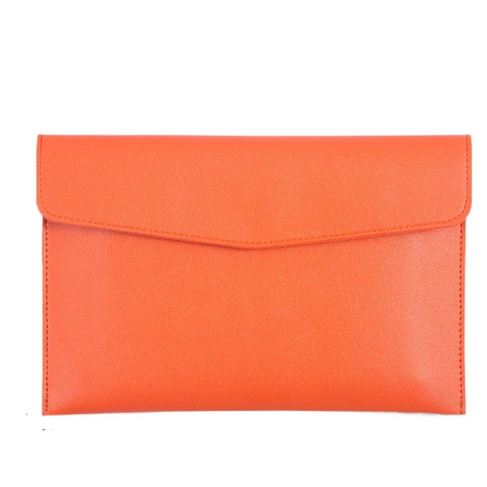 Large Capacity Leather Document Pouch Leather File Bag Stationery Dustproof Leather File Folder