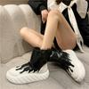Fashion Snow Boots Women Winter Warm Spliced Platform Ankle Boots Fashion Non-slip Round Toe Plush Thickening Slip On Cotton Shoes