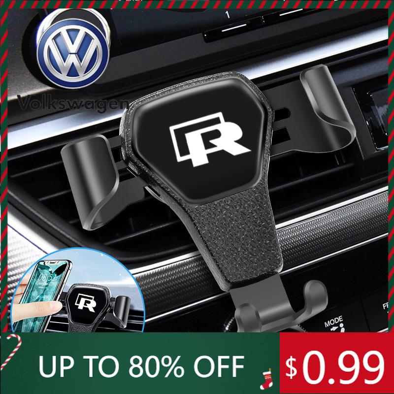 2026 Horký Pro VOLKSWAGEN VW Auto Gravitační typ Držák na telefon Klip na větrací otvor Podpěrný stojánek GPS Pro VW R GTI Polo Golf Passat Tiguan Ar