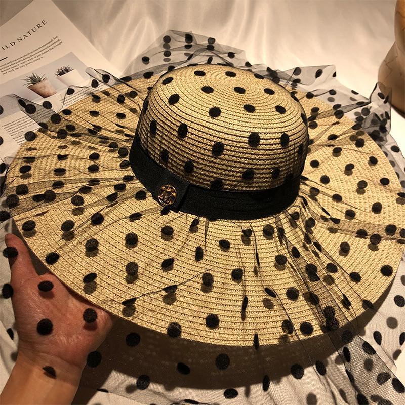 

Summer sun hat big brim mesh breathable sun hat travel sun protection beach hat straw hat Adjustable