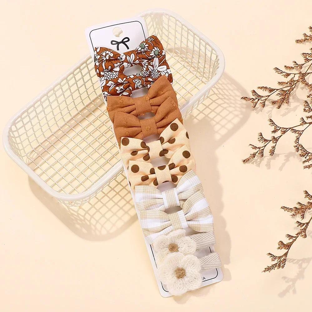 10Pcs/Lot Children's Girl Hairpins Cute Headwear Bow for Babys Scrunchie Hair Clips Kids Barrettes Headwear Hair Accessories