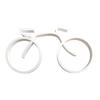 2 Stück 3D-gedruckte abstrakte Fahrradfigur Minimalistische moderne Fahrradstatue Skulptur Heim-Büro Bücherregal Schreibtischdekoration