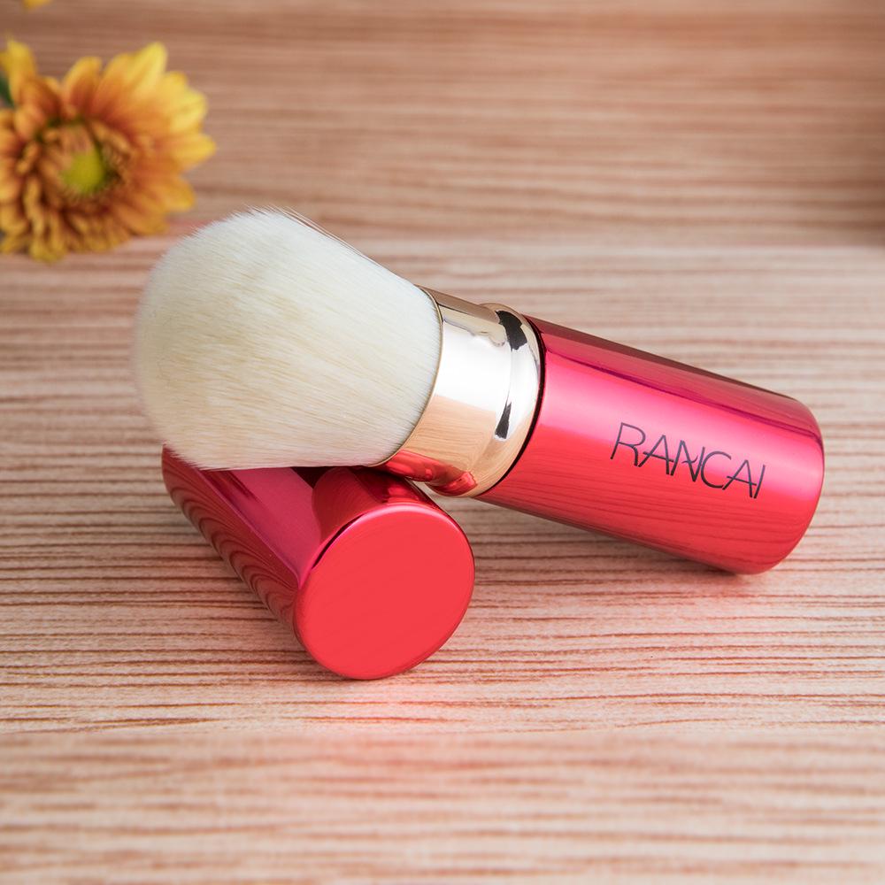 Compact Retractable Makeup Brush - Blush, Powder, Mushroom Head Tool