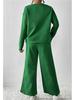 Autumn/Winter Solid Color Textured Casual Women's Loose Two-piece Suit Set