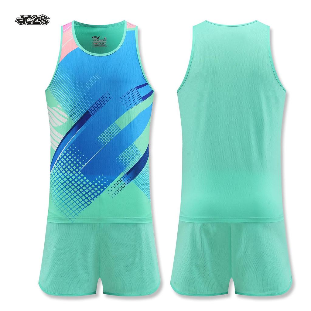 Men's and Women's Summer Running Vest and Shorts Set for Marathon Training and Fitness, Available with Custom Printing