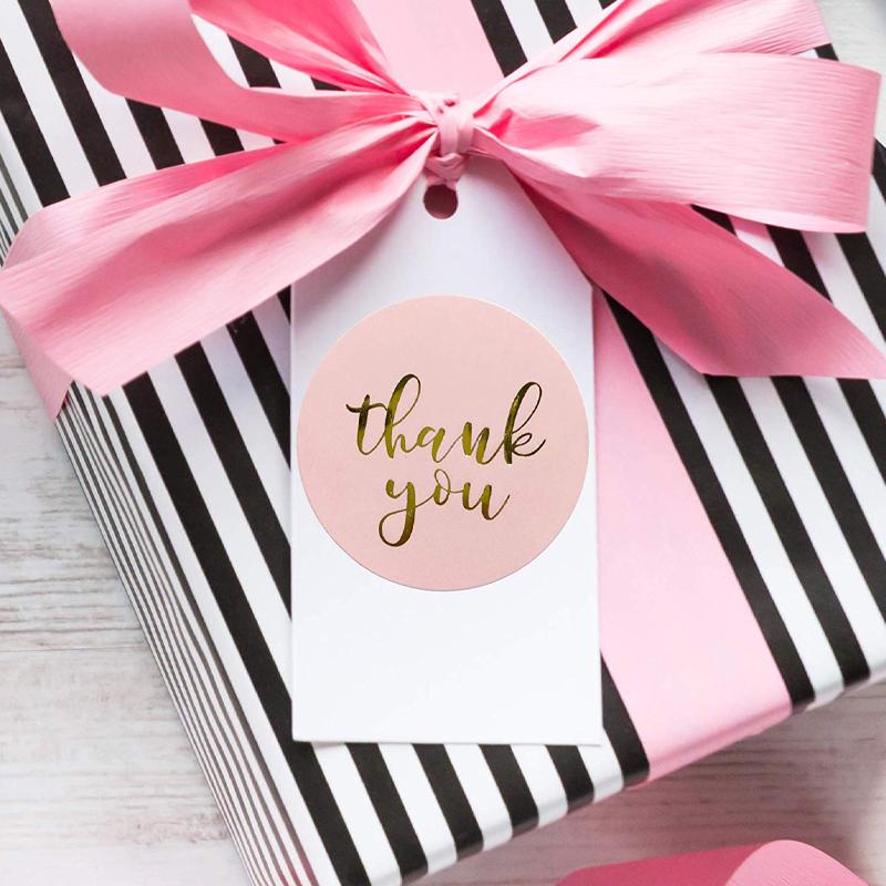 Thank You Round Sealing Stickers for Baking and Packaging