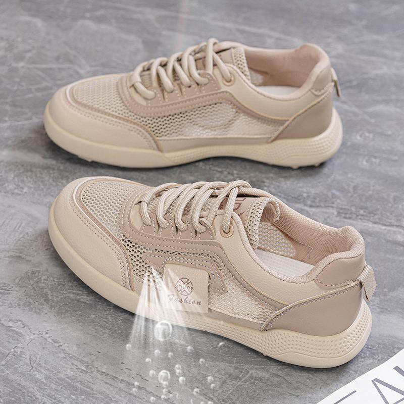 

Spring and Autumn Thin Breathable Mesh Sneakers New Versatile Lightweight Soft Sole Travel Mesh Shoes Women 40 хаки