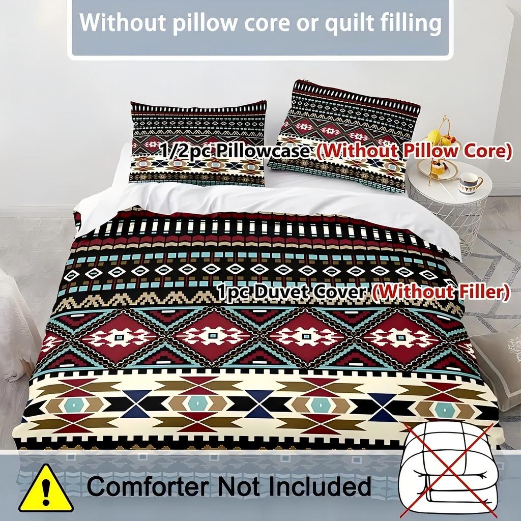 Comforter Geometric Pattern 3D Printed Retro Exotic Tribal Style Bedding Set Luxury Home Textiles Comfortable S