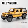 1:22 Jeep Wrangler Off Road SUV Alloy Metal Diecast Model Car Simulation Children Collectibles Ornaments Holiday Present Kid Toy ALM1