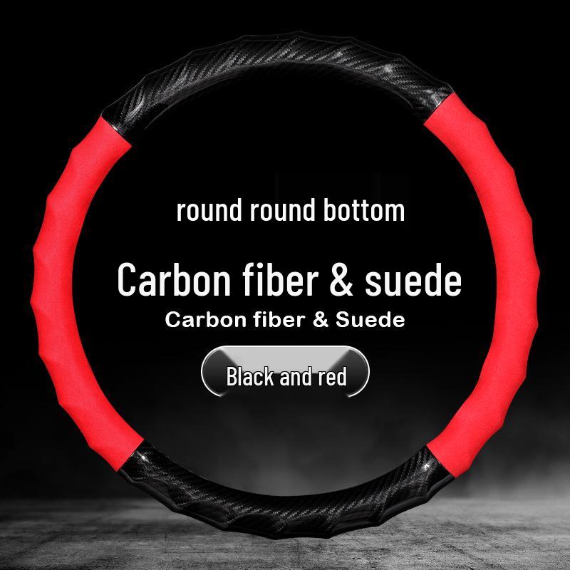 Nissan Car Models Suede & Carbon Fiber Leather Steering Wheel Cover