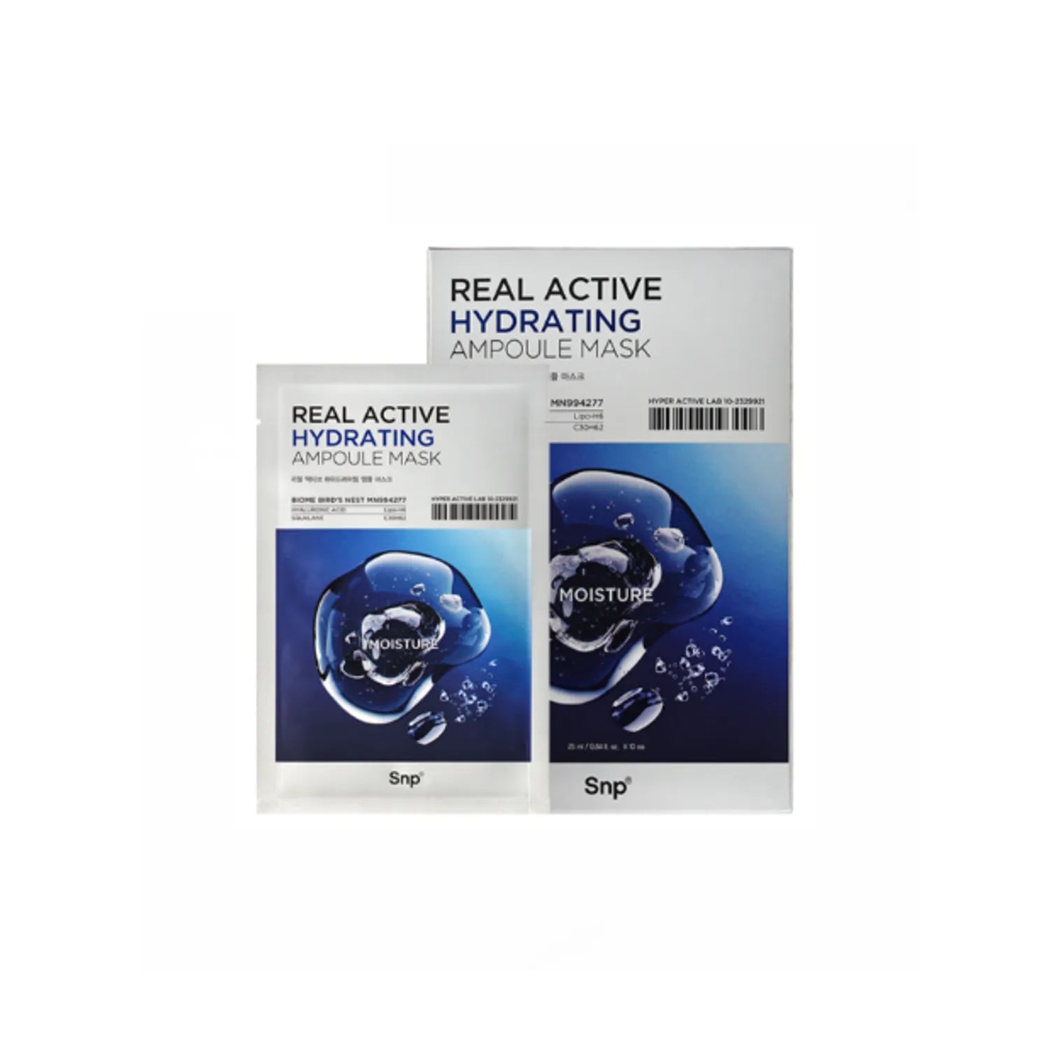SNP Real Active Hydrating Ampoule Mask Sheet 10ea 10pcs