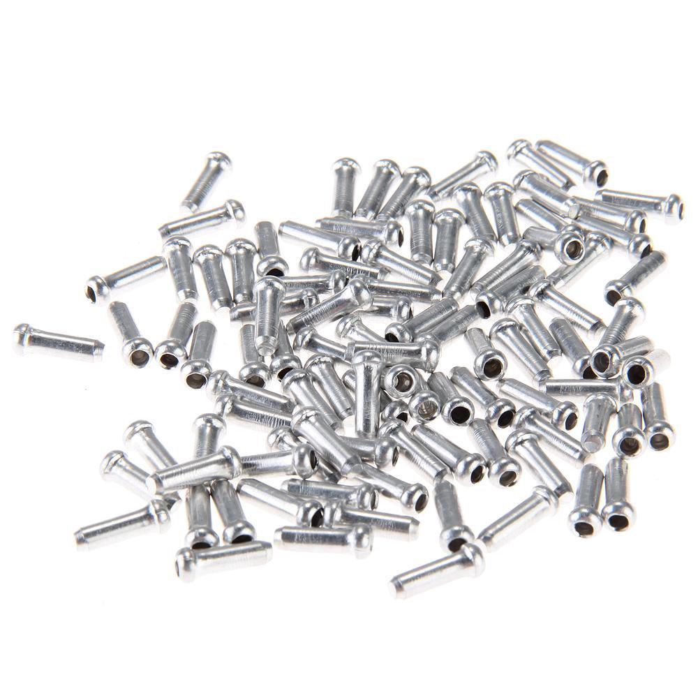 100x Bicycle Bike Shifter Brake Cable Tips Caps End Crimp Silver AD