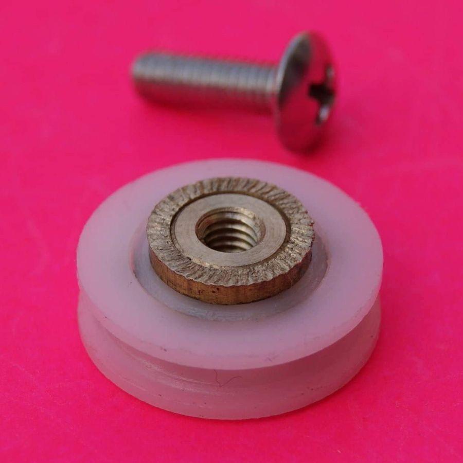 Replacement Shower Door Rollers/Runners/Wheels Grooved 19mm Diameter (19mm-4p