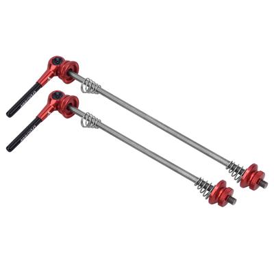 A Pair 6061 Aluminium Alloy TC4T Titanium Alloy Bike Quick Release Lever Front Rear Wheel Skewer