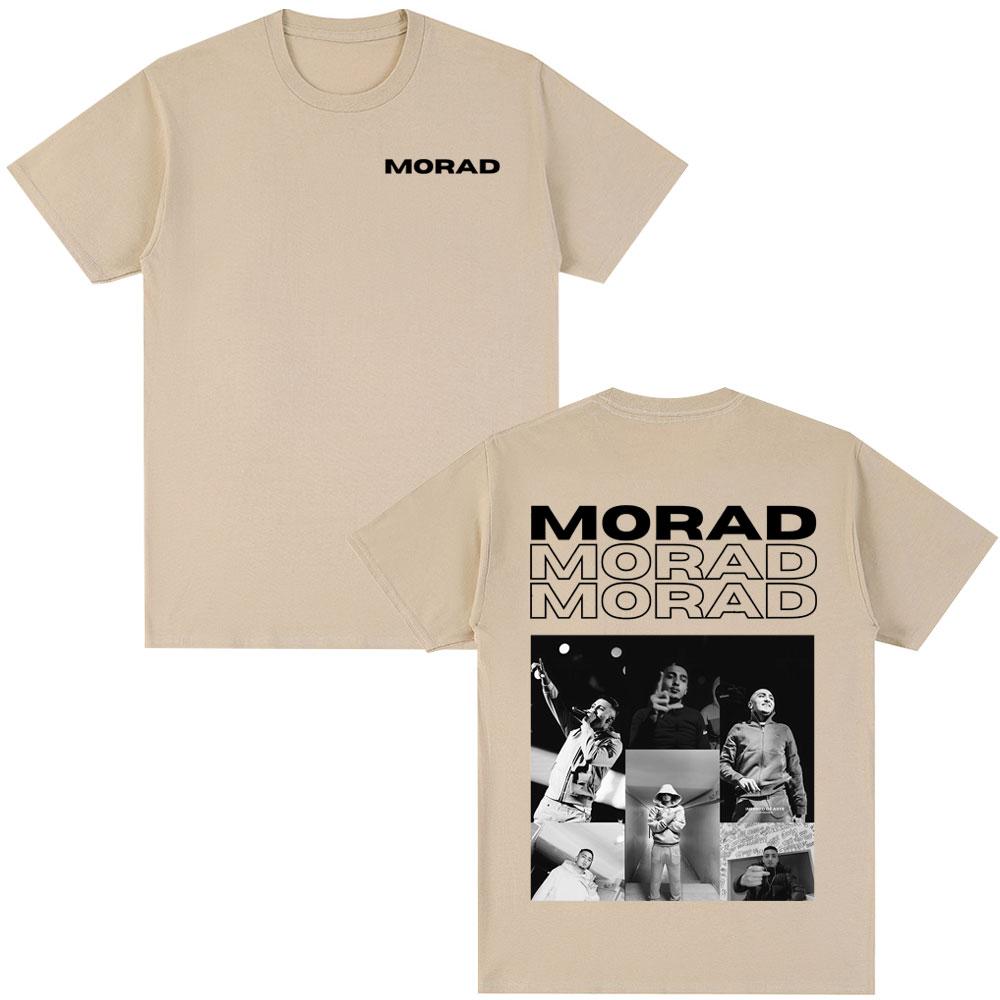 Rapper Morad MDLR Album Merch Tričko Pánské Dámské Oblečení Ležérní Bavlněné Tričko Módní Hip Hop Trička s Krátkým Rukávem Streetwear