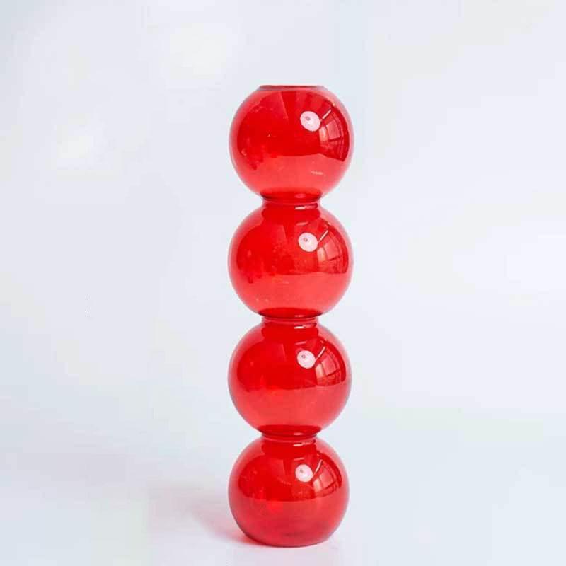 1Pc Glass Vase Hydroponics Desktop Ornaments Crystal Ball Bottle Creative Art Flower Ware Home Decor Colorful Ins