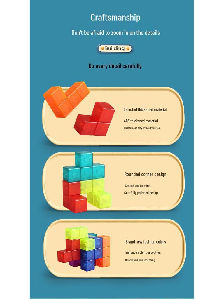 Magnetic Magic Cube Blocks: Educational Soma Cube Geometry for Kids