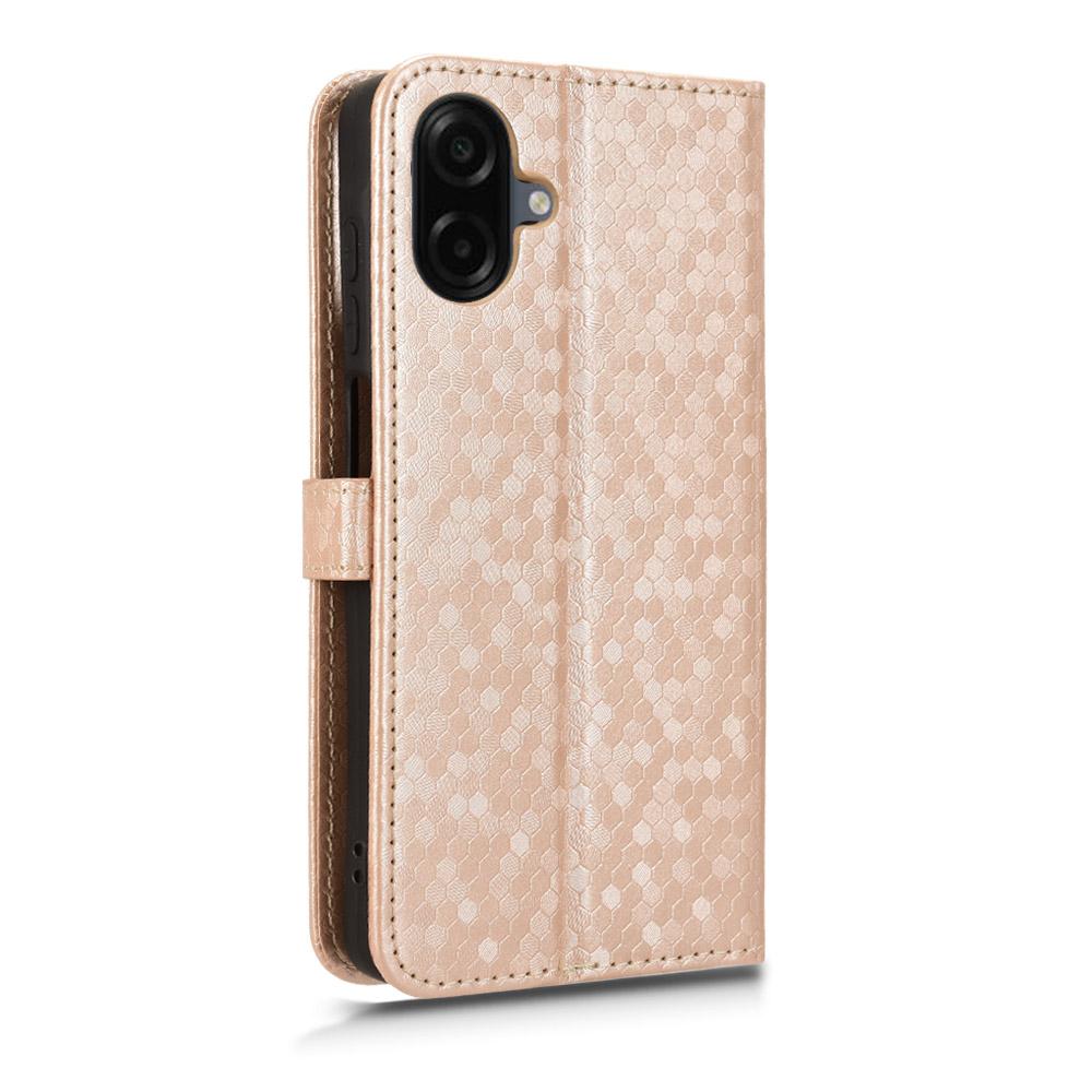 For Samsung Galaxy A07 5G/A07 4G Wallet Case Dot Pattern Imprint PU Leather Phone Cover with Wrist Strap