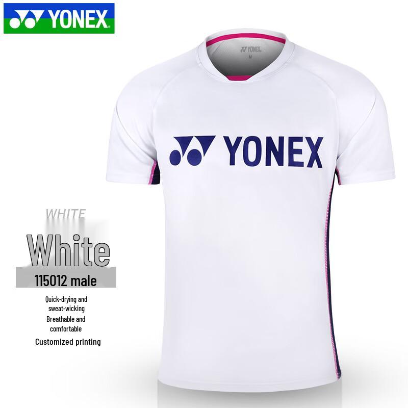 Мужская быстросохнущая бадминтонная футболка YONEX 115012BCR XL