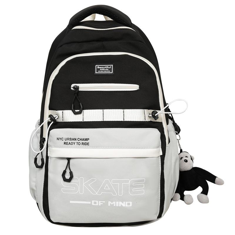 Студенческий школьный рюкзак с цветовыми блоками — фото 23