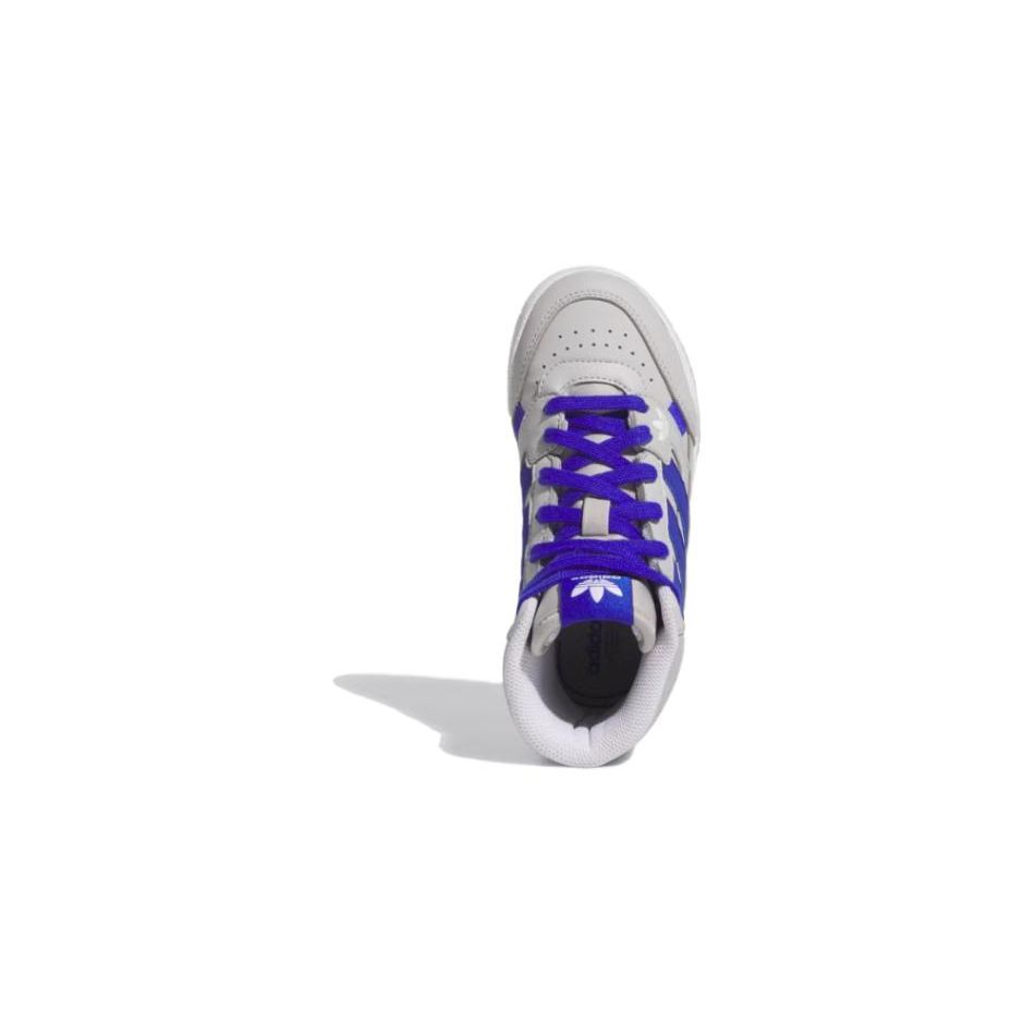Adidas Originals Drop Step Comfortable Shock Absorbing Durable Breathable High Top Kids Skate Shoes Kids Skate Shoes Gray Blue IG1350