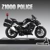 1:12 Z1000 Police Alloy Die Cast Motorcycle Model Vehicle Collection Sound and Light Off Road Autocycle Toys Car