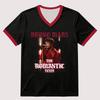 Bruno Mars The Romantic Tour 2027 T-Shirts Sommer V-Ausschnitt Oversized Kurzarm Unisex Mode Atmungsaktives Netzgewebe Lässiges Oberteil