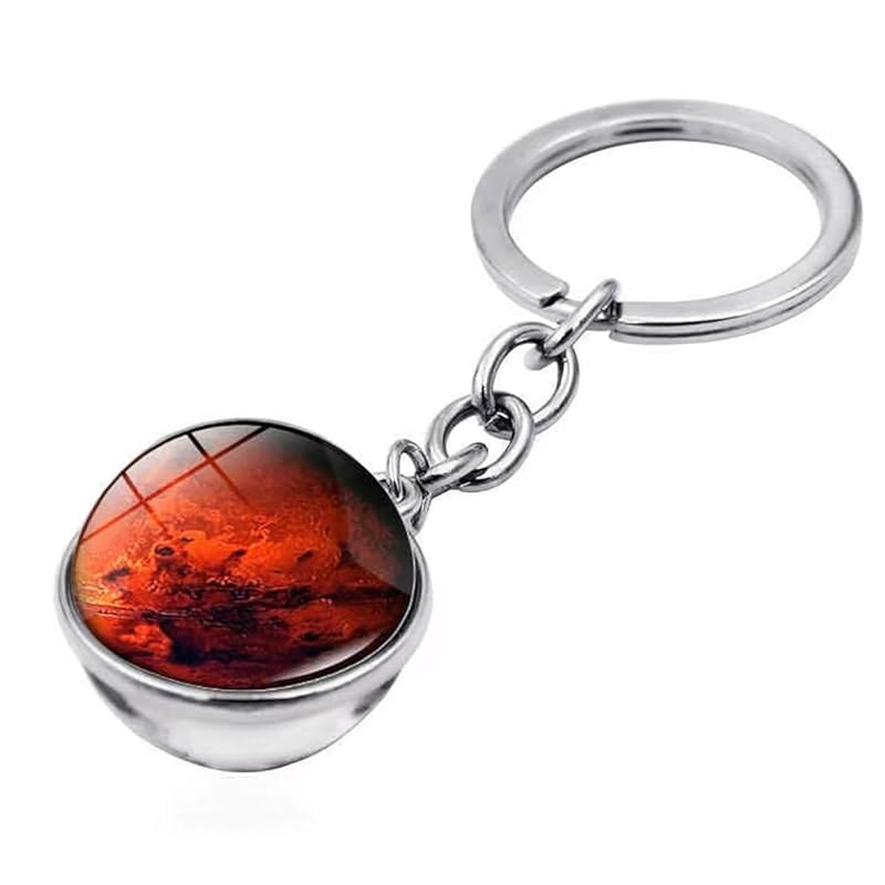 

[ALOHAMONI] planet key ring earth month solar planet universe galaxy world map globe vintage night light Luminous shine ball type key chain key ring